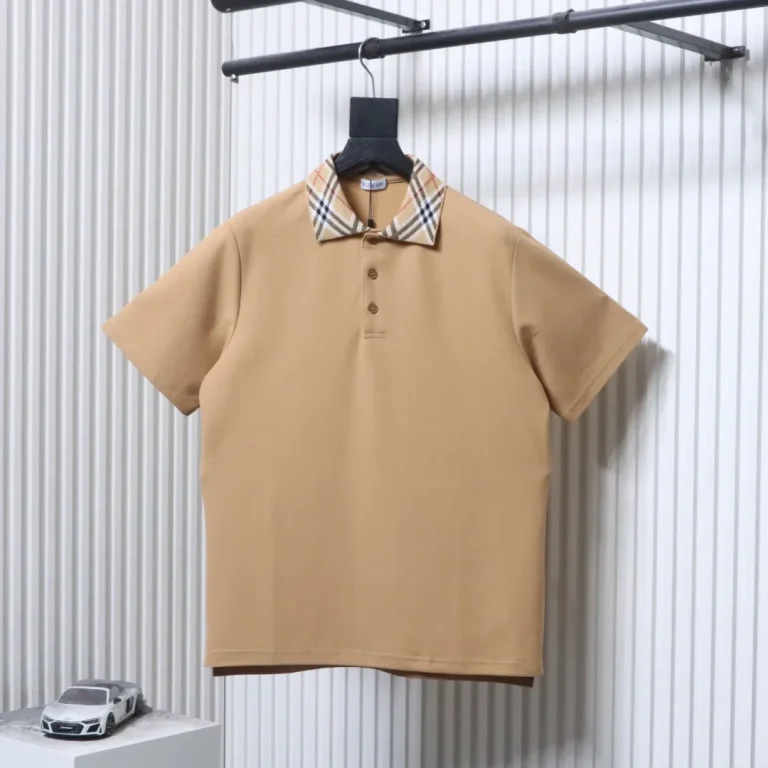Vintage Check Collar Polo T-Shirt