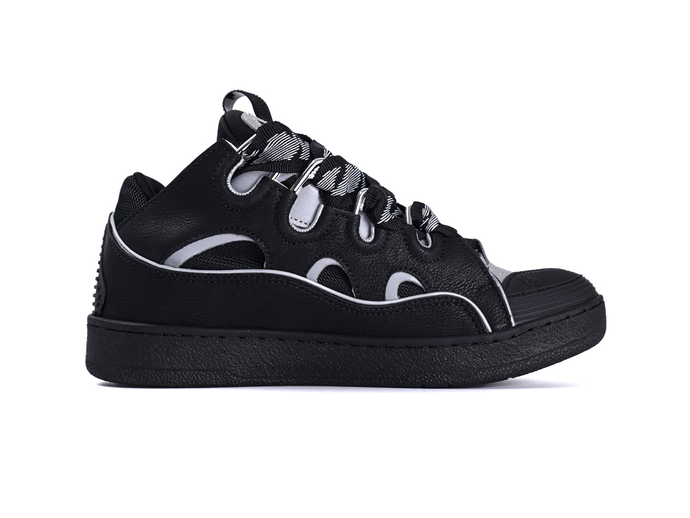 lanvln Curb Sneakers Black Grey Right Side View