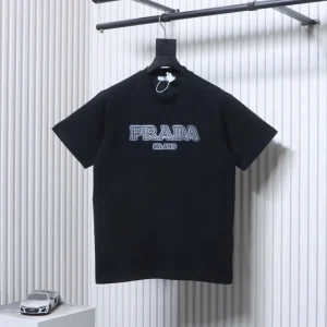 3D Foamed Gray Mist Letter T-Shirt