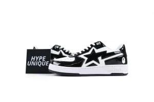 A Bathing Ape BAPE STA Icon #1 Black White Sneakers Side Profile