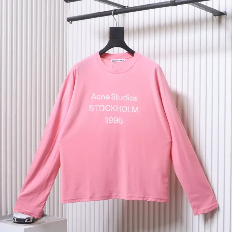 Acne 1996 White Distressed Long-Sleeve Shirt