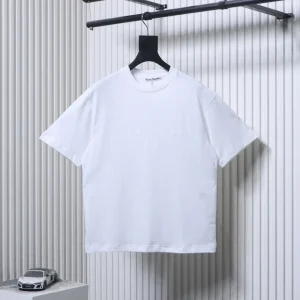Acne 1996 White Cotton-Linen T-Shirt