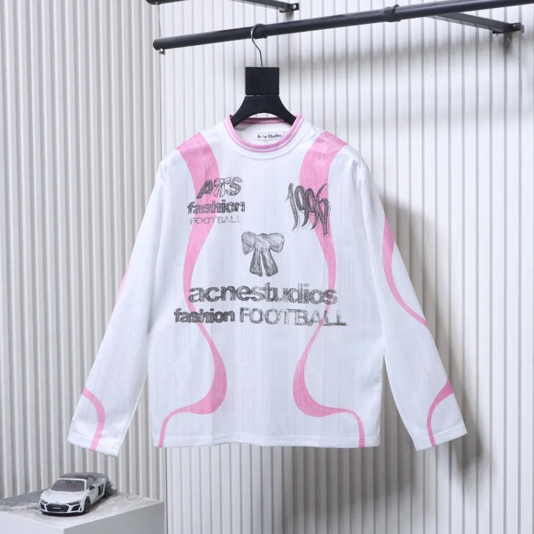 Acne Bow-Tie Jacquard Long-Sleeve Soccer Jersey