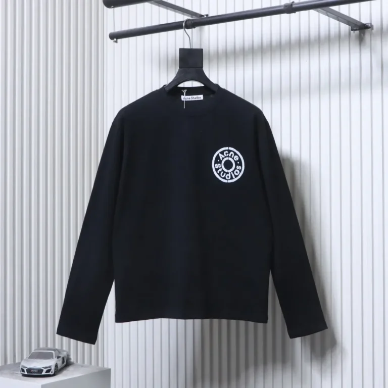 Acne Circle Letter Long-Sleeve Shirt