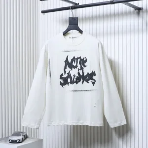 Acne Gothic Spray Print Long-Sleeve Shirt