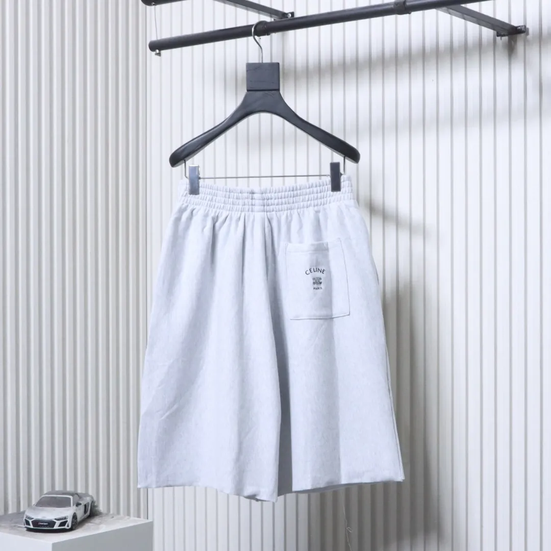 Back Arc de Triomphe Embroidered Loose-Fit Sweat Shorts