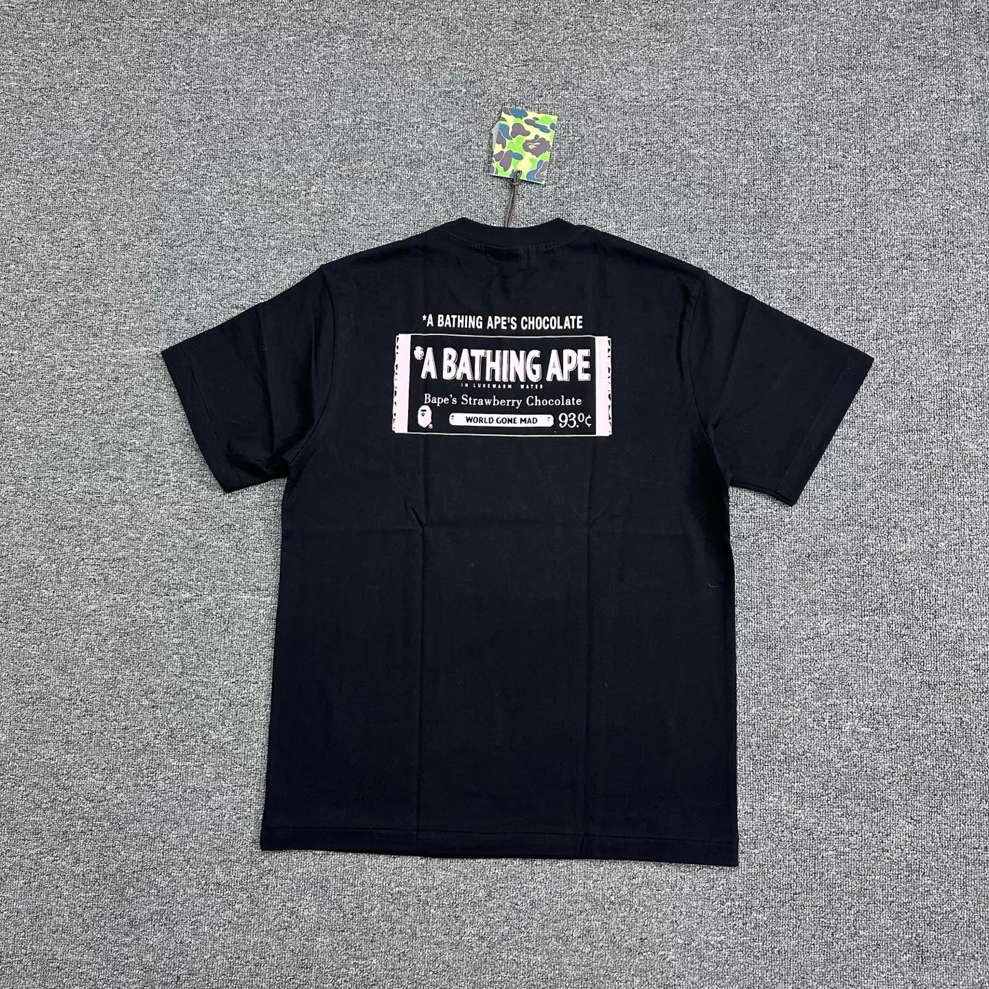Back BAPE Valentine’s Day Ape Head Chocolate Graphic T-Shirt