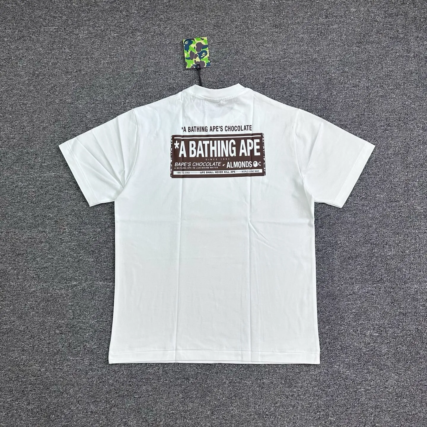Back BAPE Valentine’s Day Ape Head Chocolate Graphic T-Shirt