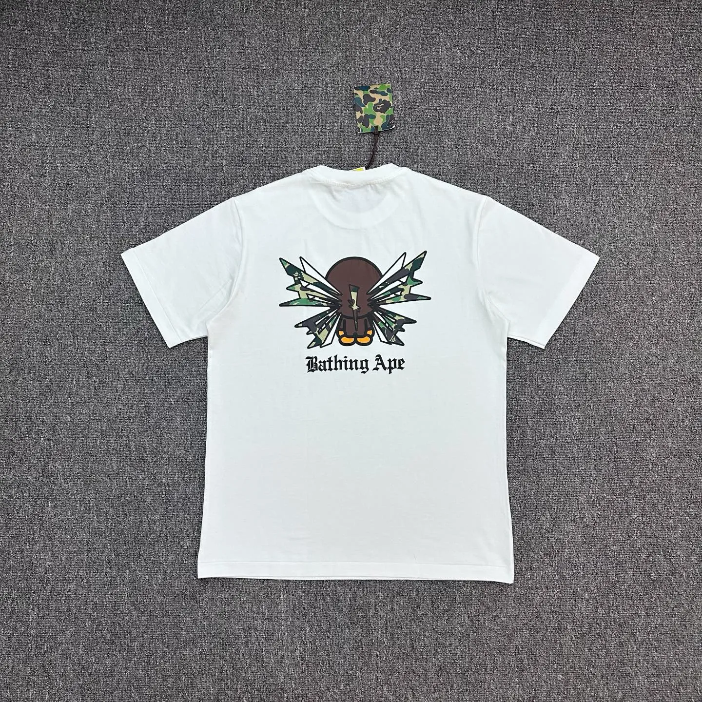 Back BAPE x Evolution Cartoon Ape Butterfly T-Shirt