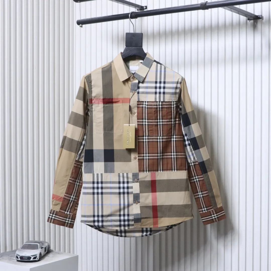 BBR Check Patchwork Cotton Poplin Shirt