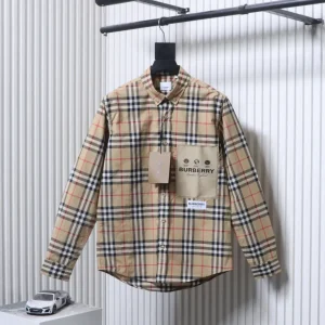 BBR Classic Check Label Patch Long-Sleeve Shirt