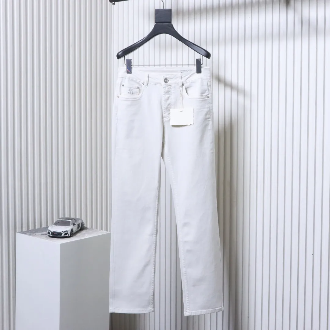 BC Grey-White Straight-Leg Stretch Jeans