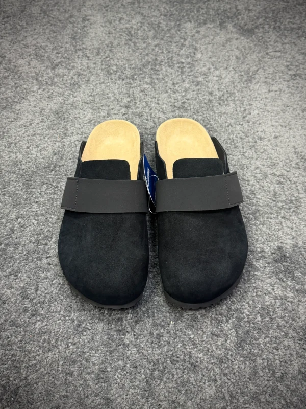 BK Loma "Black" Suede Velcro Clogs