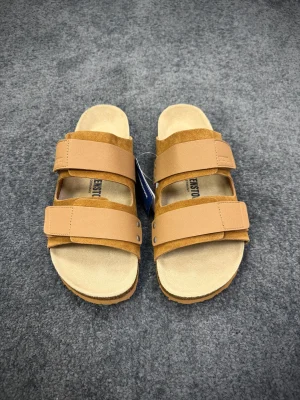 BK Uji Leather Suede Double-Strap Sandals