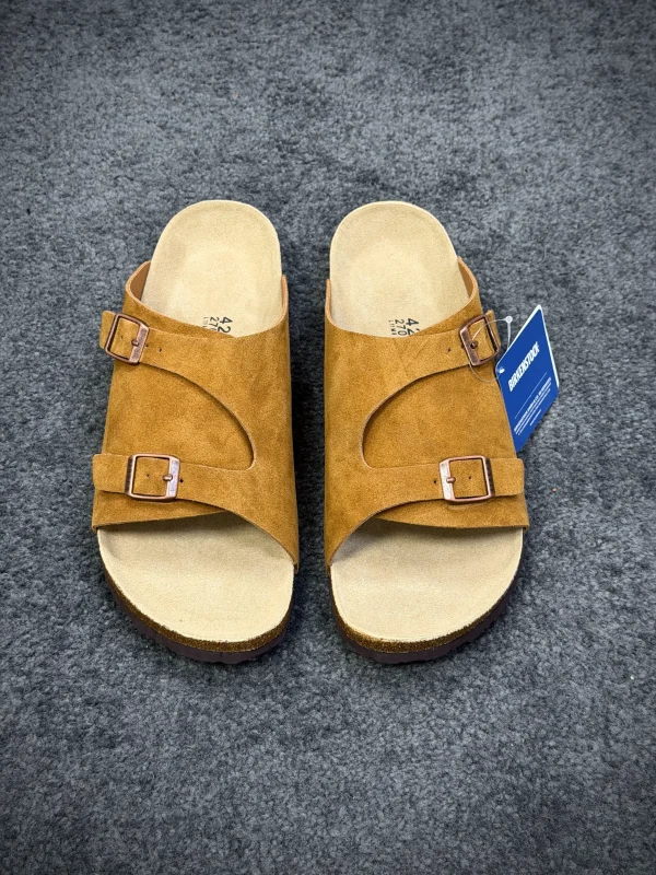 BK Zürich “Suede Brown” Buckled Sandals