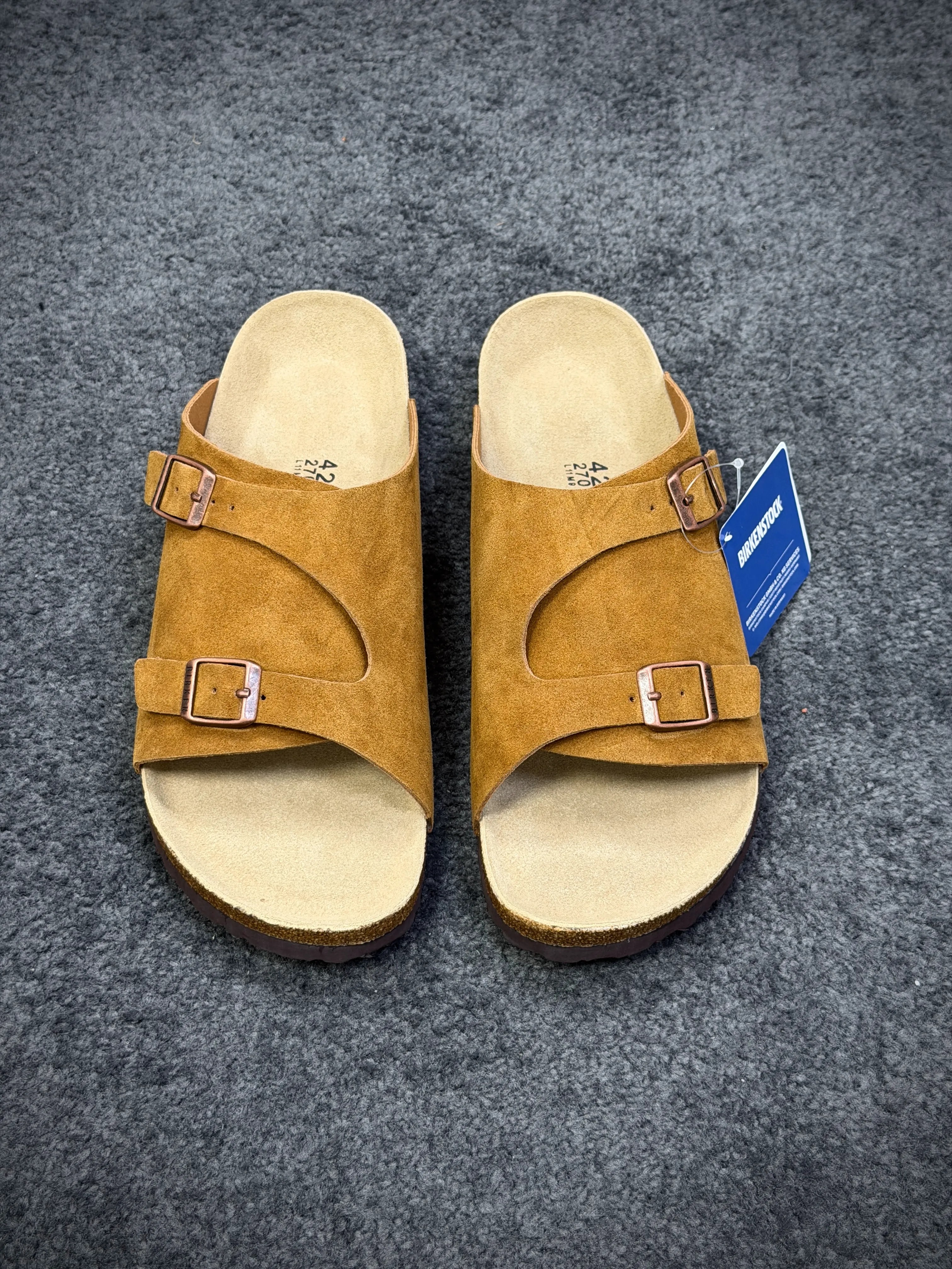 BK Zürich Suede Khaki Sandals