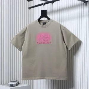 BLCG Distressed Embroidered Logo Oversized T-Shirt