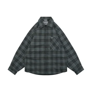 BLCG Paris Blue-Grey Plaid Quilted Jacket