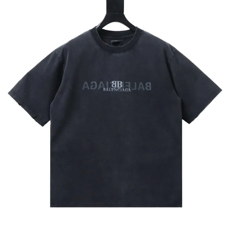 BLCG Reverse Double B Distressed Washed T-Shirt