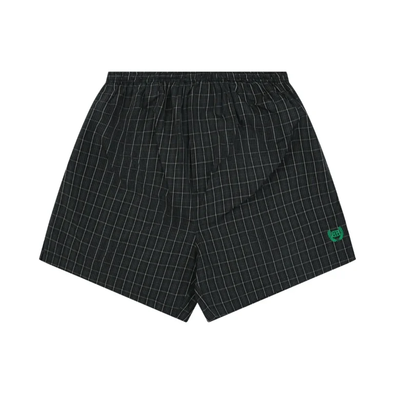 BLCG Wheat Logo Blue Plaid Shorts