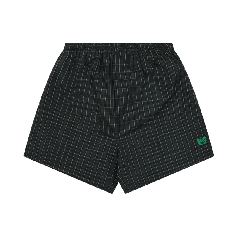 BLCG Wheat Logo Blue Plaid Shorts