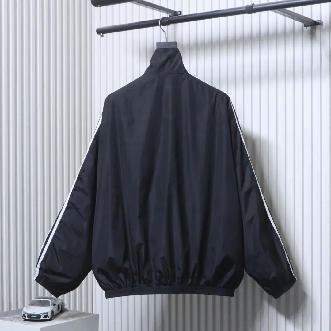 Back View BLCG x Ads Black Color-Block Track Jacket