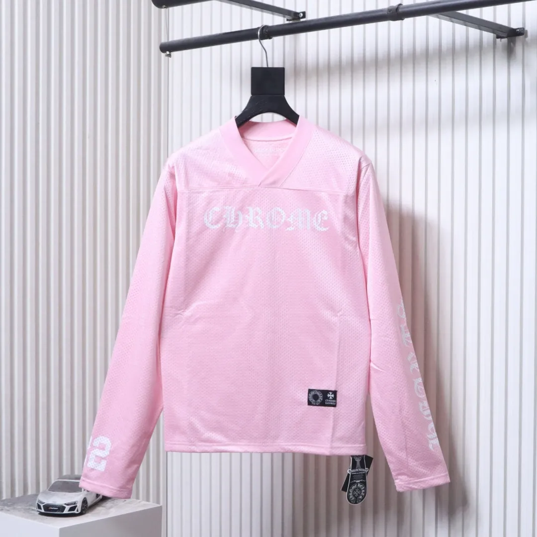 CH 25FW Pink Sanskrit Mesh Hockey Jersey T-Shirt