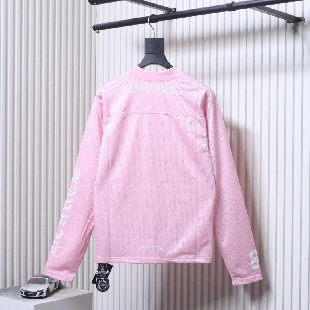 Back CH 25FW Pink Sanskrit Mesh Hockey Jersey T-Shirt