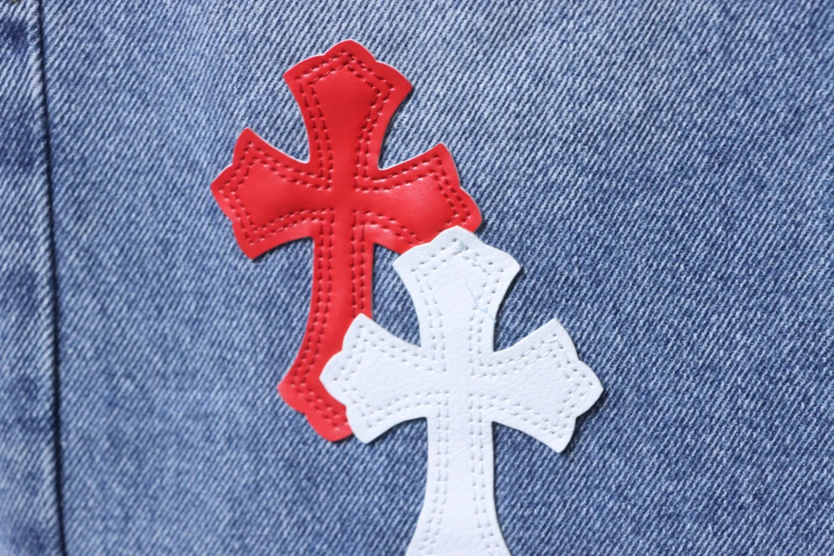 Cross Patch Red and White