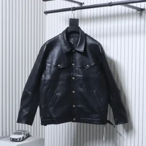 CH Embroidered Genuine Leather Jacket