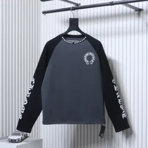 CH Horseshoe Patchwork Raglan Long-Sleeve Shirt