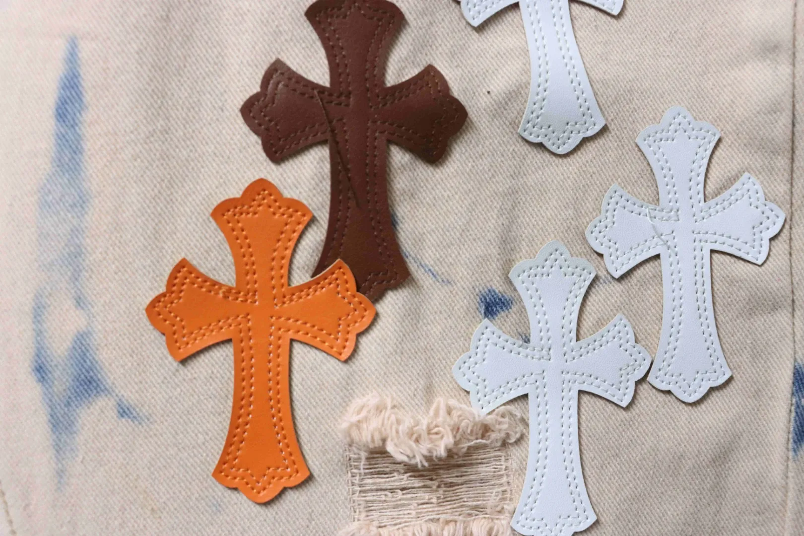 Multicolor Cross Patch Detail