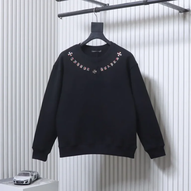 CH Sanskrit Neckline Embroidered Crew Neck Sweatshirt