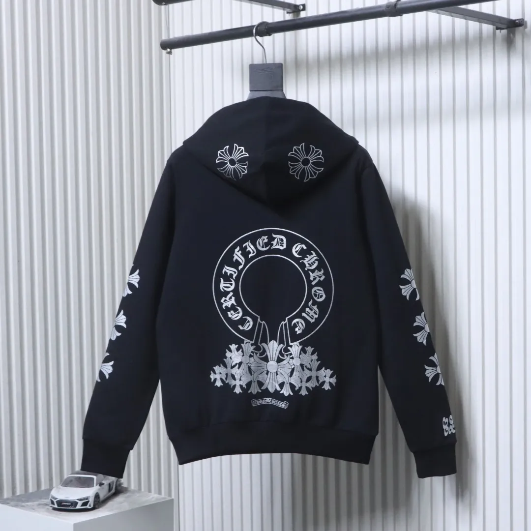 Back CH Silver Foil Cross Heavyweight Hoodie