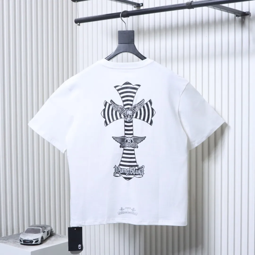 Back CH Skull and Cross Print T-Shirt