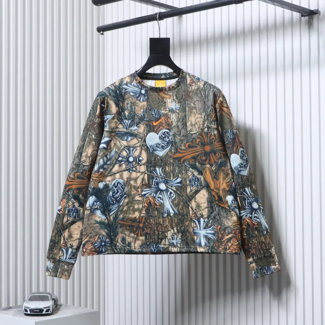 CH x N1k3 NOCTA Camo Cross Print Long-Sleeve Shirt