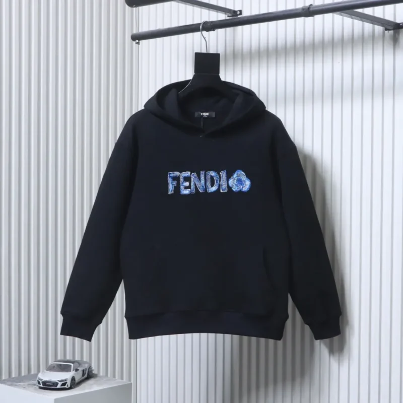 FF Embroidered Logo Cotton Hoodie
