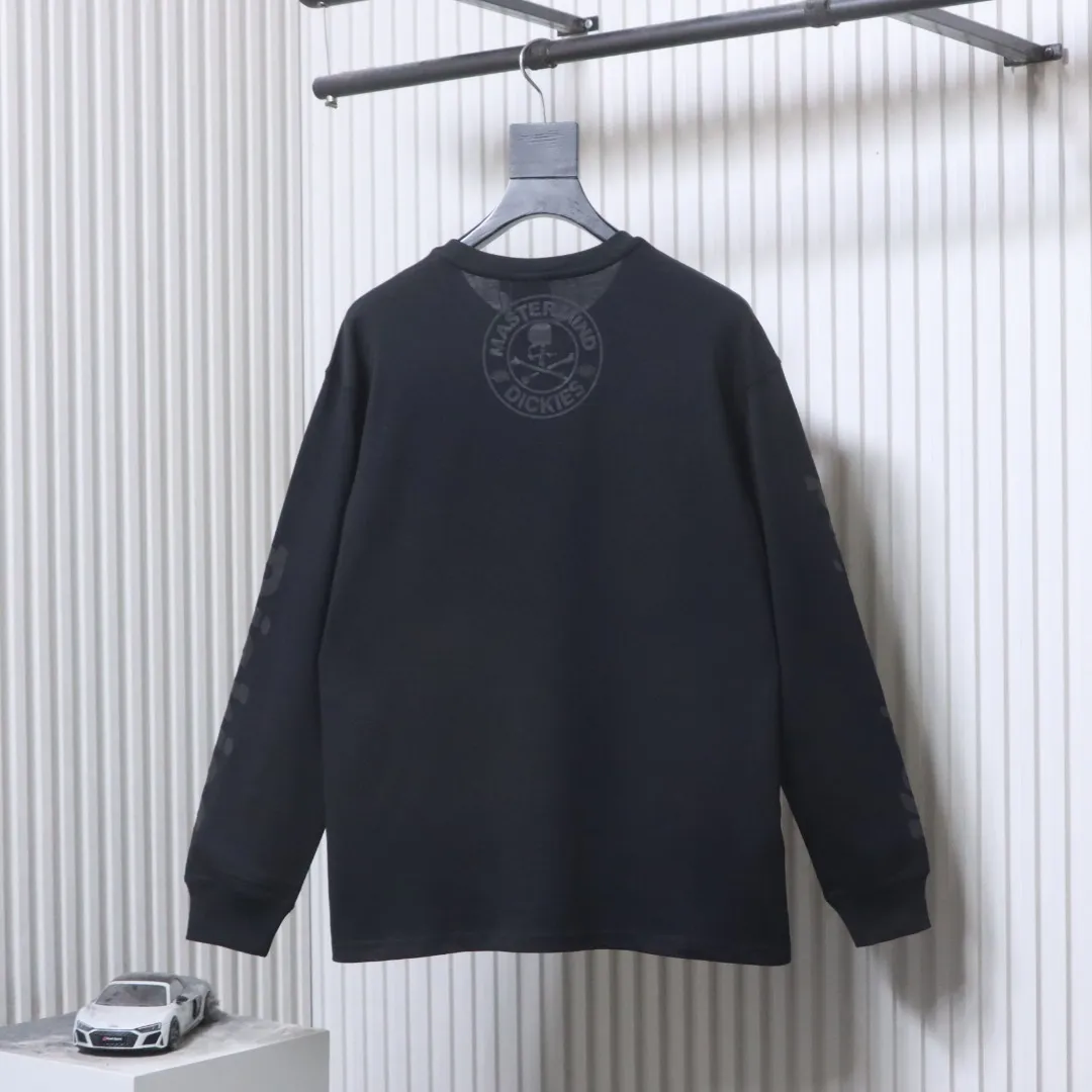 Back View MMJ x Dickies Skull Logo Long-Sleeve Shirt