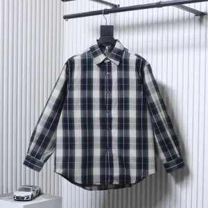 Plaid Leather-Trim Zip-Up Shirt Jacket