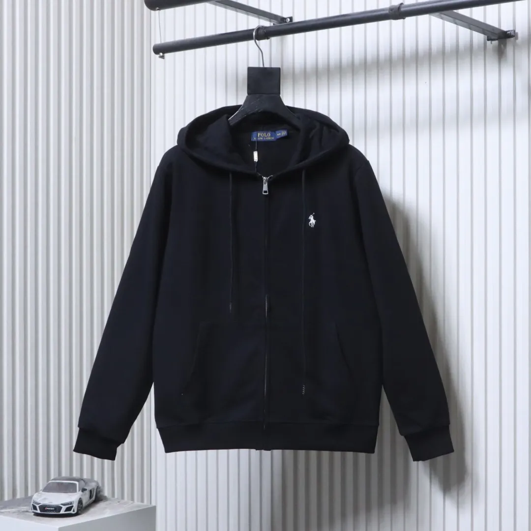 RL Pony Embroidered Cotton Terry Zip-Up