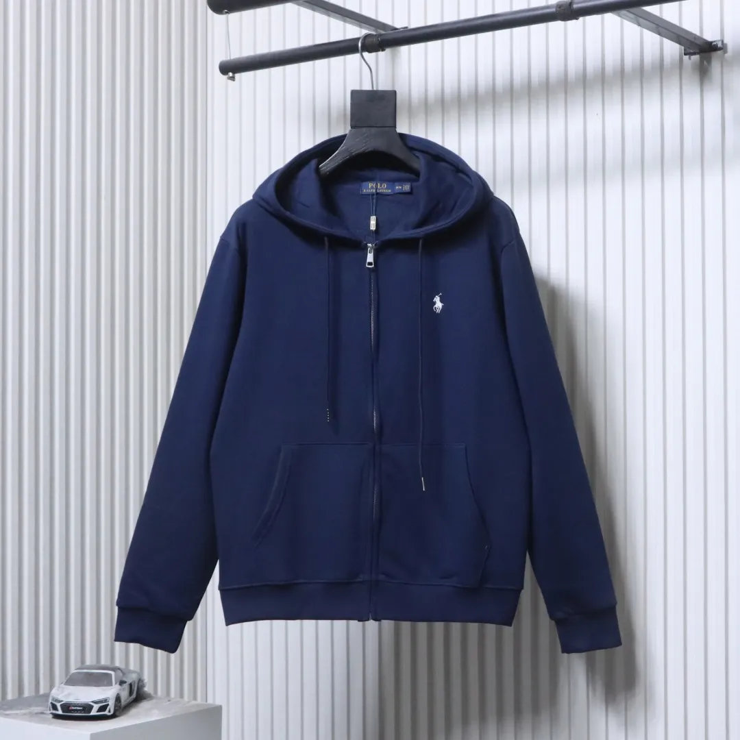 RL Pony Embroidered Cotton Terry Zip-Up