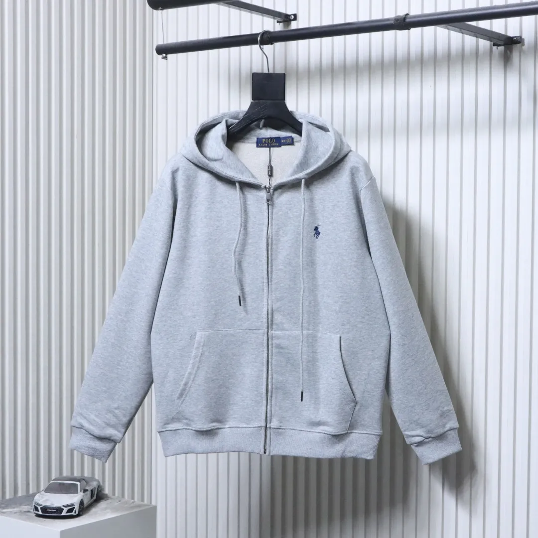 RL Pony Embroidered Cotton Terry Zip-Up