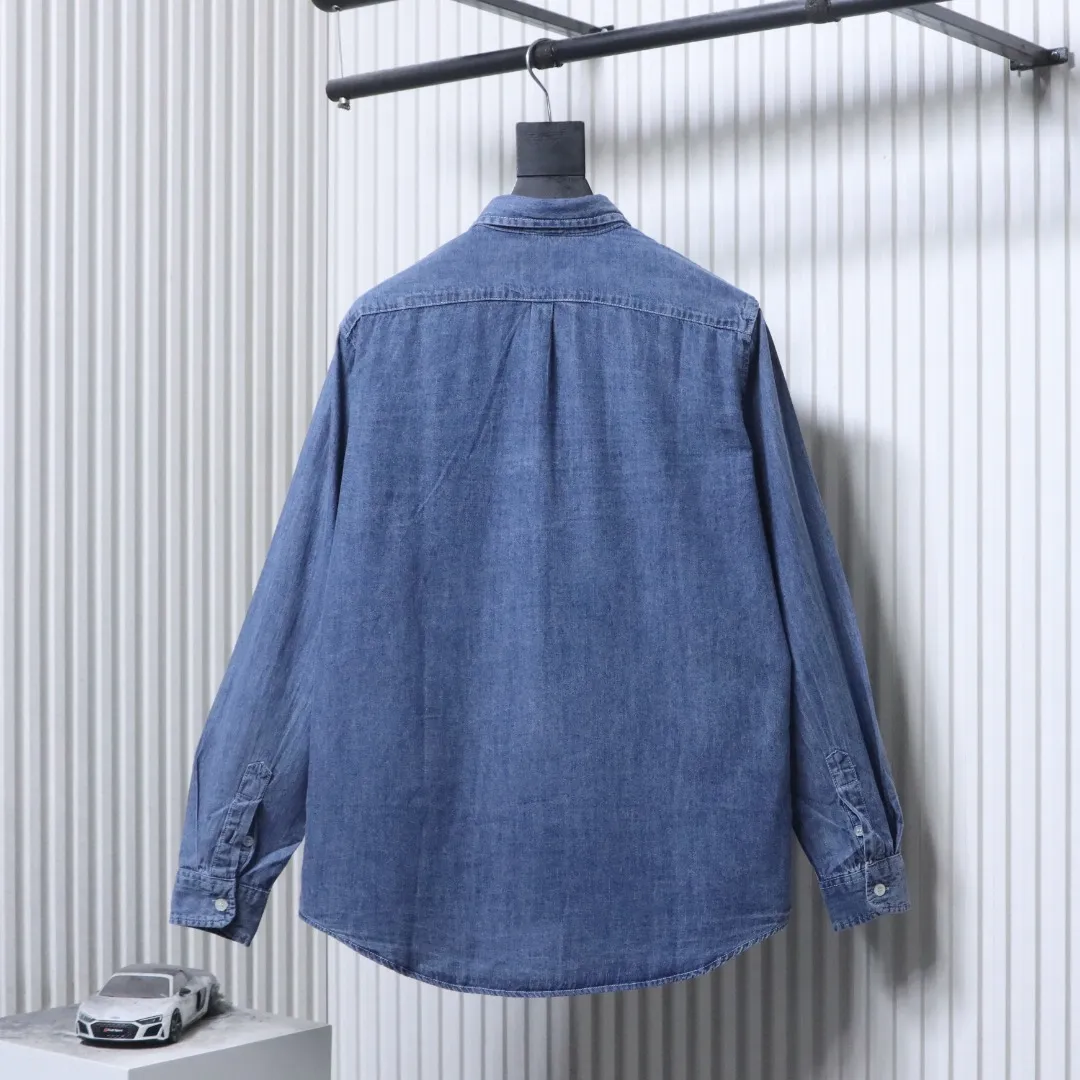 Back RL Pony Embroidered Denim Long-Sleeve Shirt