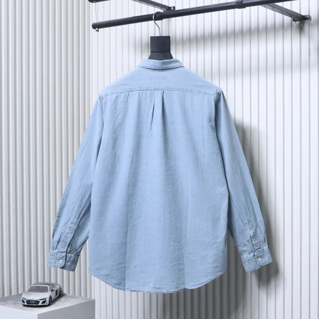 Back RL Pony Embroidered Denim Long-Sleeve Shirt