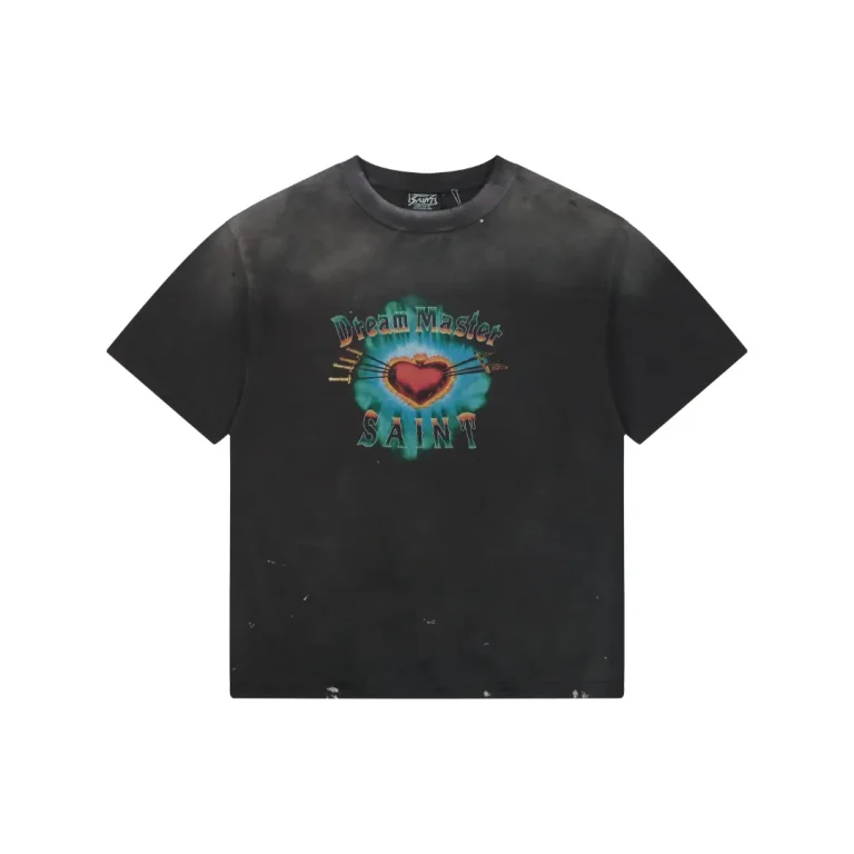Saint Michael Heart-Piercing Sword Vintage Graphic T-Shirt