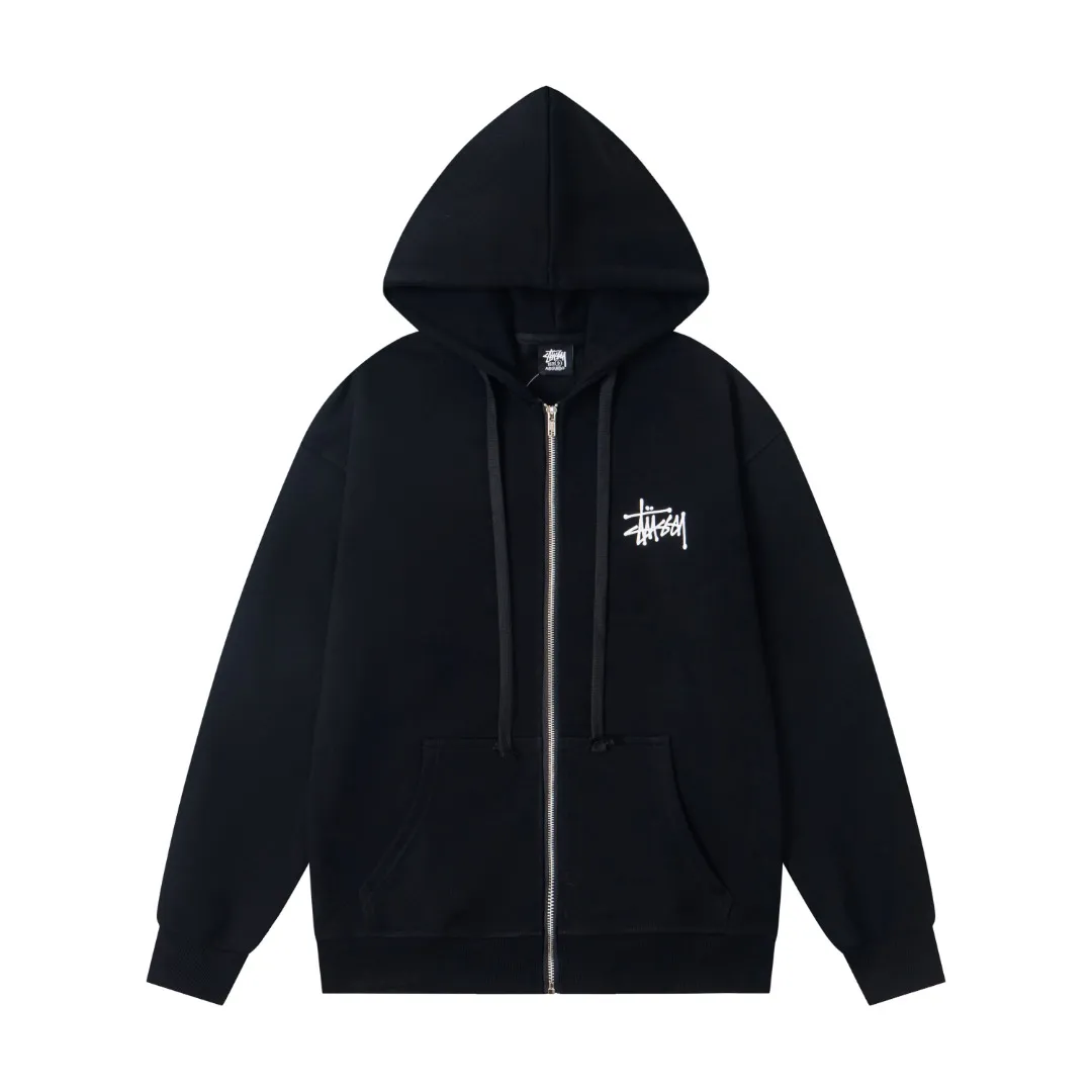 Stussy Basic Logo Zip-Up Hoodie