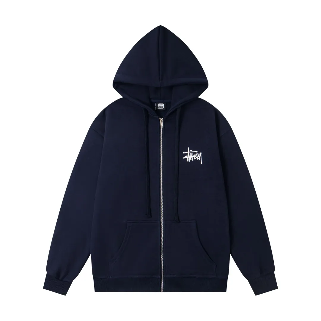 Stussy Basic Logo Zip-Up Hoodie