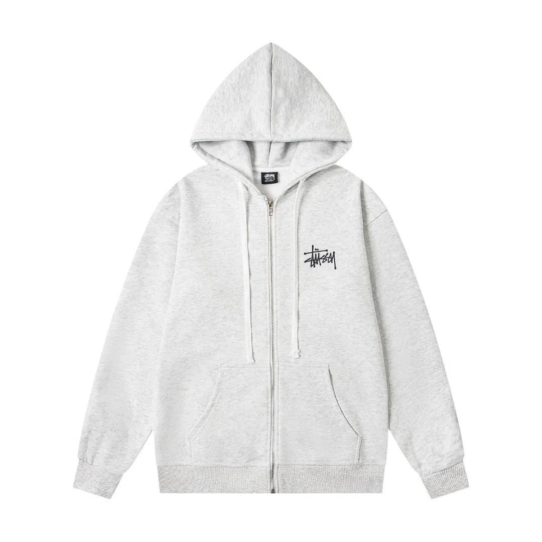 Stussy Basic Logo Zip-Up Hoodie