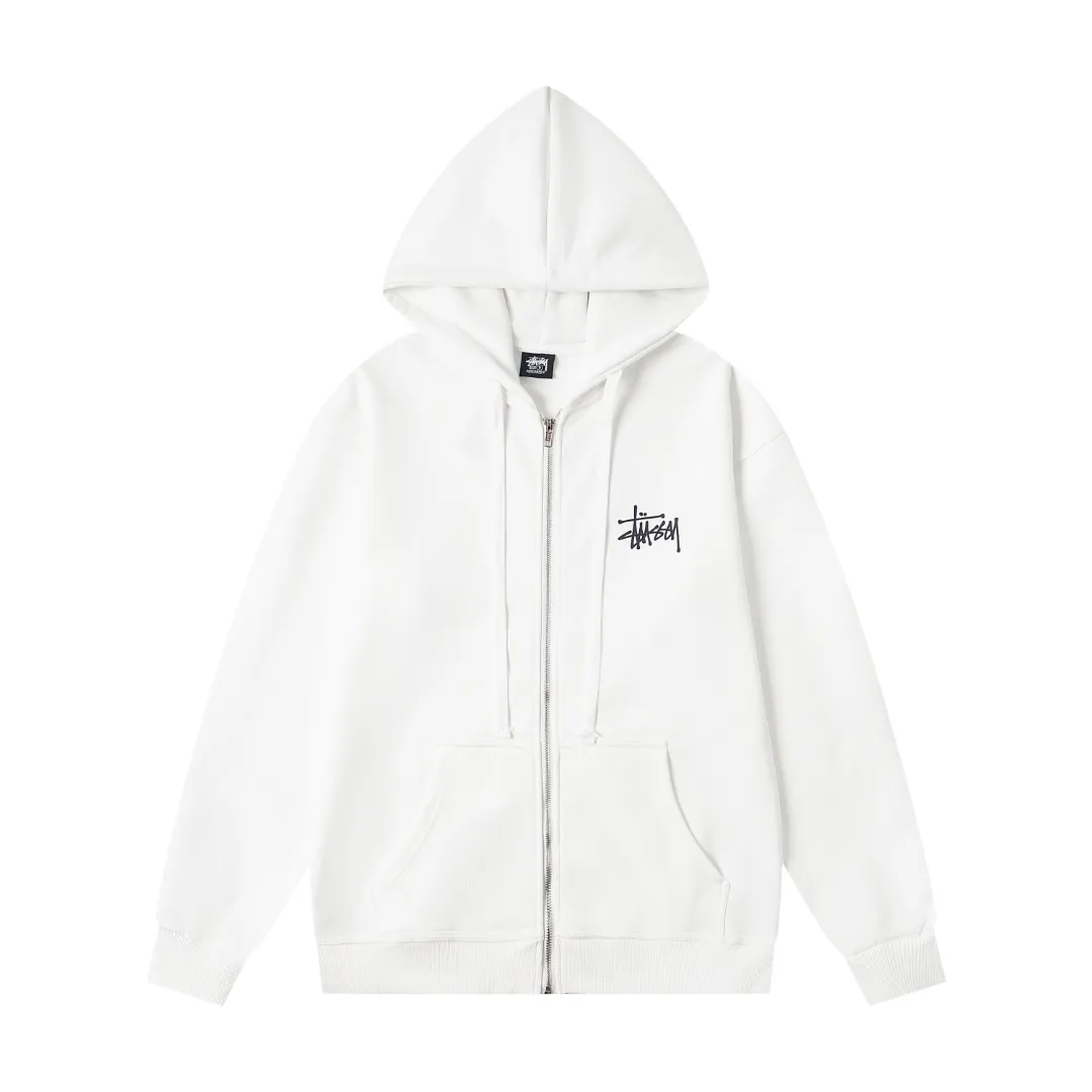 Stussy Basic Logo Zip-Up Hoodie