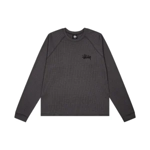 Stussy Fall Logo Waffle Knit Raglan Long-Sleeve Shirt